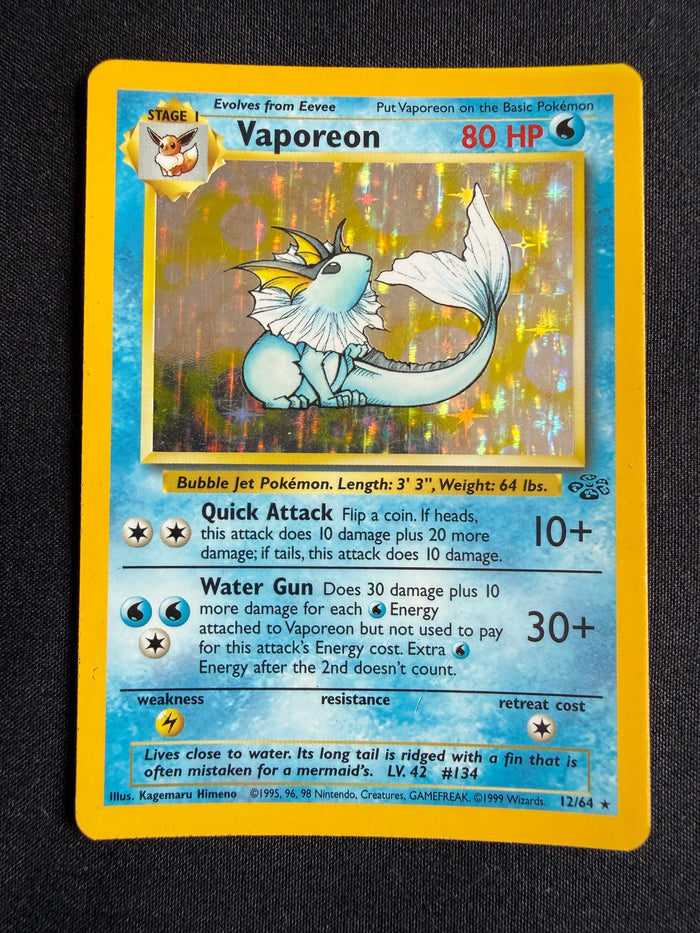 Pokémon TCG: Vaporeon (12/64) Holo Rare — Jungle